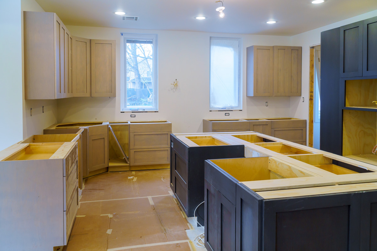 A kitchen is being remodeled in El Paso.